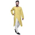 thumbnail image 4 of Atasi Button Down Asymmetrical Kurta For Men Solid Long Sleeve Kurta For Men, 4 of 6