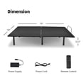 thumbnail image 2 of Costway Adjustable Bed Base Head & Foot Remote Control Steel Frame USB Queen, 2 of 10
