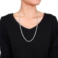 thumbnail image 2 of Collier en chaîne sétaire de Miabella en argent sterling, 2 of 5