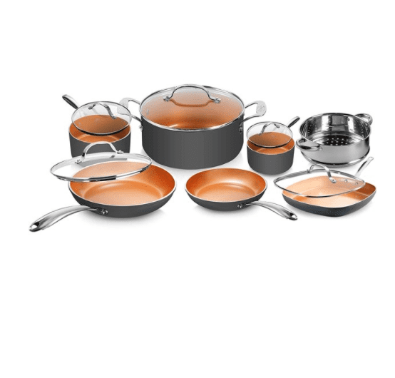 Refurbished Gotham Steel 7132 Diamond Cookware Set, 12pc