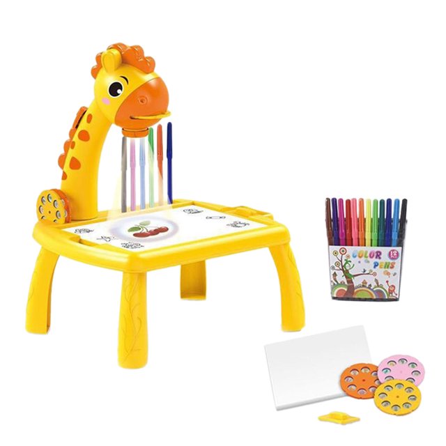 BotaniNest Drawing Projector Table For Boy Girl And Draw Projector Toy With Light Music Smart Projector Desk Erasable Doodle Drawing Board Projection Painting Machine For Kid Less Than 100ml