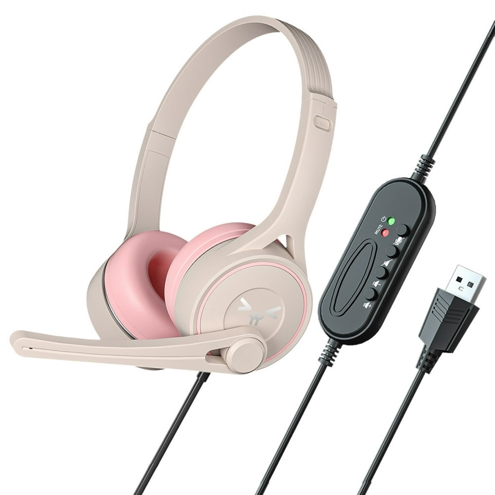 MesaSe SY-G30 Wired Headphone Comfortable Noise Reduction Over-Ear Computer Headphone with Microphone for Online Course