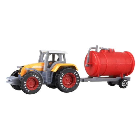 Siruishop Farm Tractor Truck Toy Early Educational Toy Farm Toy for Kids Ages 3 and up orange
