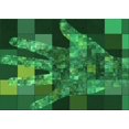 thumbnail image 1 of Ahgly Company Machine Washable Indoor Rectangle Transitional Deep Emerald Green Area Rugs, 2' x 5', 1 of 7