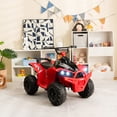 thumbnail image 2 of Costway 12V Battery Powered Kids Ride On ATV Electric 4-Wheeler Quad Car with  MP3 & Light, 2 of 10