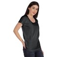 thumbnail image 2 of Inkmeso T-Shirt Basique à Encolure Dégagée Décontracté à Manches Courtes en Coton Uni T-Shirt Haut pour Femmes, 2 of 8