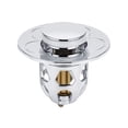 thumbnail image 2 of Oleegame 2PC Trashcans For Bedroom Washbasin Electroplating Drainer Bouncing Core Washbasin Pool Basin Copper Core Push Type Bouncing Core Leaking Plug Silver, 2 of 4