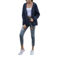 thumbnail image 2 of Women's Casual Hooded Jacket Lightweight Waterproof Rain Windbreaker Solid Color Zipper Drawstring Raincoat, 2 of 8