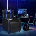 thumbnail image 3 of Gymax Fauteuil Inclinable de Jeu avec Massage, Fauteuil de Course Simple, Sofa Lounge, Siège de Cinéma Maison, Bleu, 3 of 10