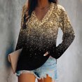 thumbnail image 1 of Mikilon Femmes Manches Longues Chemises Décontractées Pull-Over Tunique en Vrac Imprimé V-Neck Chemisier, 1 of 7
