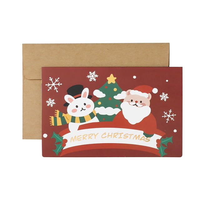 Ramiter Bunny Creative Cute Cartoon Christmas Greeting Card Christmas Blessing Card