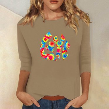 Meichang T-Shirts de la Saint-Valentin pour Femmes T-Shirts Graphiques Amour Col Rond Coupe Ample Manches Longues T-Shirts de la Saint-Valentin pour Femmes