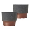 thumbnail image 1 of The HC Companies 3in Sprite Planter Pot, Faux Concrete Copper (2 Pack), 1 of 12