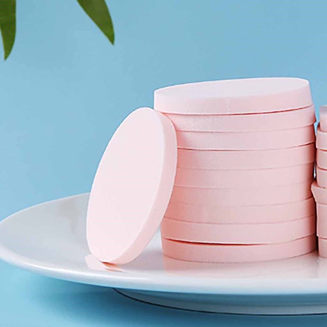 Latex Cosmetic Puff Set Women's Beauty Sponge Blender Wedge Makeup Accessory 20pcs, CXT022 & Round