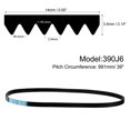 thumbnail image 2 of 2 Pack 390J6 PJ V-Ribbed Belt 6 Ribs 39" Length x 0.55" Width x 0.14" Height, EPDM Rubber Micro V Belt, 2 of 5