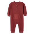 thumbnail image 1 of George Baby Boys' Waffle Henley Romper, 1 of 2