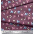 thumbnail image 2 of Soimoi Poly Georgette Fabric Leaves,Floral & Parrot Kids Print Fabric by The Yard 42 Inch Wide, 2 of 3