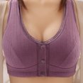 thumbnail image 4 of Timegard Front Closure Bras for Women Button Full Coverage High Support Breathable Comfort Wireless Bras, 4 of 5