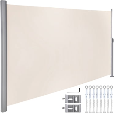 VEVOR Beige Rétractable 71 Pieds'x118 Pieds' Auvent-Rugged Tout Aluminium Antirouille; Écran Solaire de Patio; Séparateur d'Intimité; Pare-Vent. Durée de Vie Plus Longue, Convient à la Cour, aux Terrasses sur Toit et aux Piscines