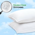 thumbnail image 2 of Gogreen Bed Pillows Standard Size Set of 2 - Standard Size Bed Pillows 2 Pack Premium Down Alternative Hotel Pillows Set of 2- Soft and Supportive Dorm Pillows for Back, Stomach or Side Sleepers, 2 of 8