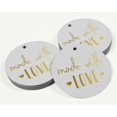 thumbnail image 3 of Inkdotpot Made With Love Text Bottle Tag Real Gold Foil Favor Hang Tags Pack Of 50, 3 of 6