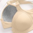 thumbnail image 4 of Fgnfyis Women's Solid Color Lace Pattern Front Buckle Non Underwire Tank Top Bra Bras for Women Light Yellow 42, 4 of 7