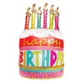 thumbnail image 1 of Way To Celebrate! Ballon en feuille multi-coloré de 89 cm, en forme de gâteau d'anniversaire garni d'air, Joyeux Anniversaire., 1 of 3