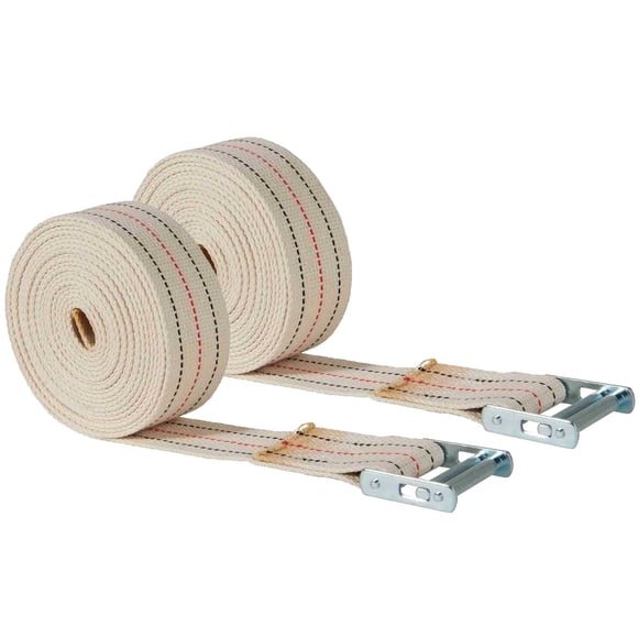 Mytee Products (2 Pack) 2" x 20' Piano Moving Strap with Roller Buckle, Made from Cotton Webbing