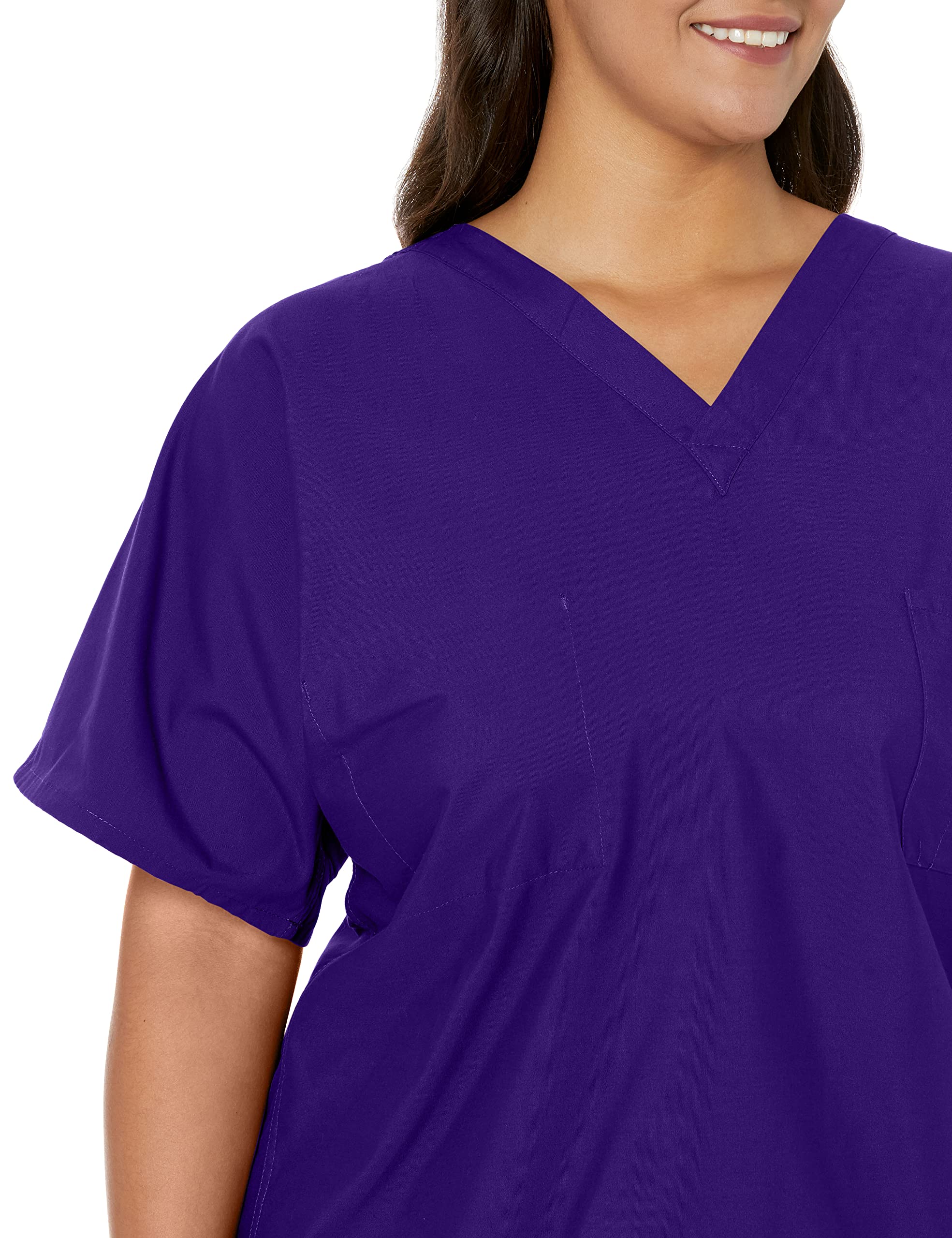 Landau Essentials Haut de Sarrau à Encolure en V : 1 Poche, Réversible, Unisexe, Coupe Classique Décontractée Sarraus Médicaux 7502