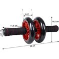 thumbnail image 3 of Abdominal Wheels, AB Wheel, Anti-Slip, Strength Training, Fitness Training, Red, 3 of 5