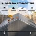 thumbnail image 4 of Outsunny Tente de Rangement, Remise Extérieure Portable avec Grande Porte, Gris Foncé, 4 of 10