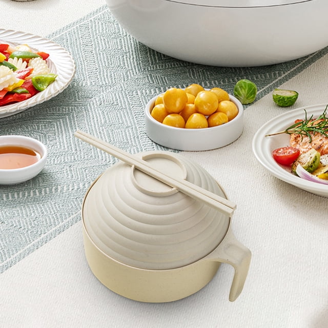 Instant Noodles Bowl, Reusable Tableware Set With Chopsticks, Leak-Resistant Lid Design, Multi-Functional Stackable Serving Bowl, Dormitory And Kitchen Essentials