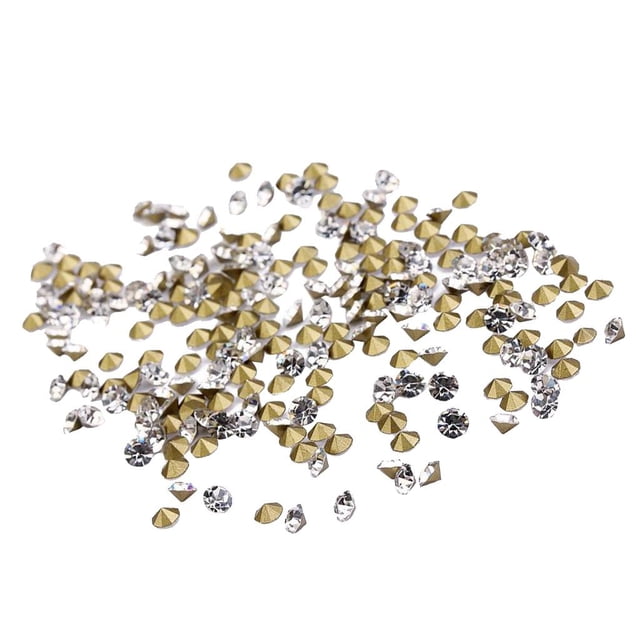 lionlar 1440pcs Rhinestone Stone Sequins Bottom Sharp Bottom DIY Leisure Bag Decoration white 125g