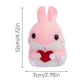 thumbnail image 3 of Hand Sized Bunny Stuffed Animals Cute Soft Rabbit Doll Small Plushies for Kids, 3 of 4