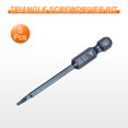 thumbnail image 3 of Uxcell 5pcs 1/4" Hex Shank TA1.8 Magnetic Head 2.6" Long Triangle Screwdriver Bit Blue, 3 of 7