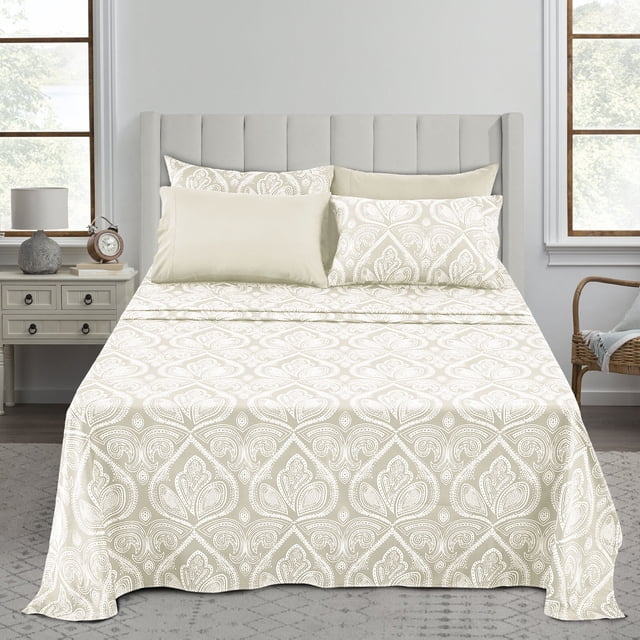 Lux Decor Collection Bed Sheets Set - Microfiber King Bedding Sheet Set