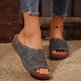 thumbnail image 2 of Womens Wedge Orthopedic Sandals 2025 Comfortable Leather Arch Support Orthotic Platform Walking Dress Slip on, 2 of 7