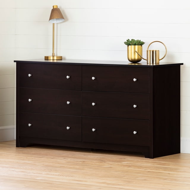 Commode 6 tiroirs pour Adulte, fini Chocolat, collection Vito de Meubles South Shore