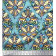 thumbnail image 1 of Soimoi Cotton Duck Fabric Floral & Ogee Damask Fabric Prints by Yard 56 Inch Wide, 1 of 1