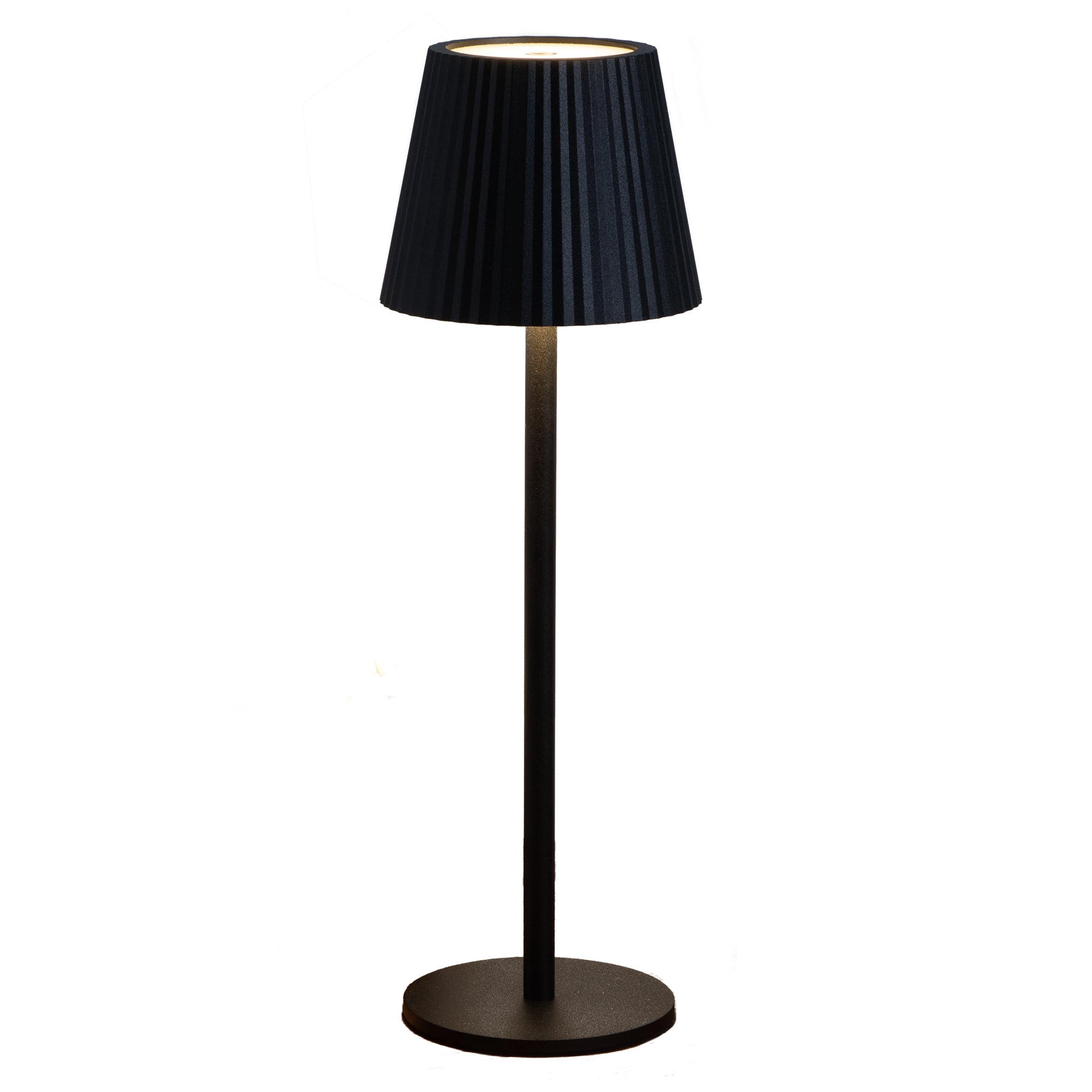 Merkury Innovations 14" Portable LED Metal Touch Lamp Black