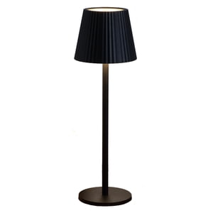 Merkury Innovations 14" Portable LED Metal Touch Lamp Black