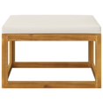 thumbnail image 2 of vidaXL Footrest with Cream White Cushion Solid Acacia Wood, 2 of 4