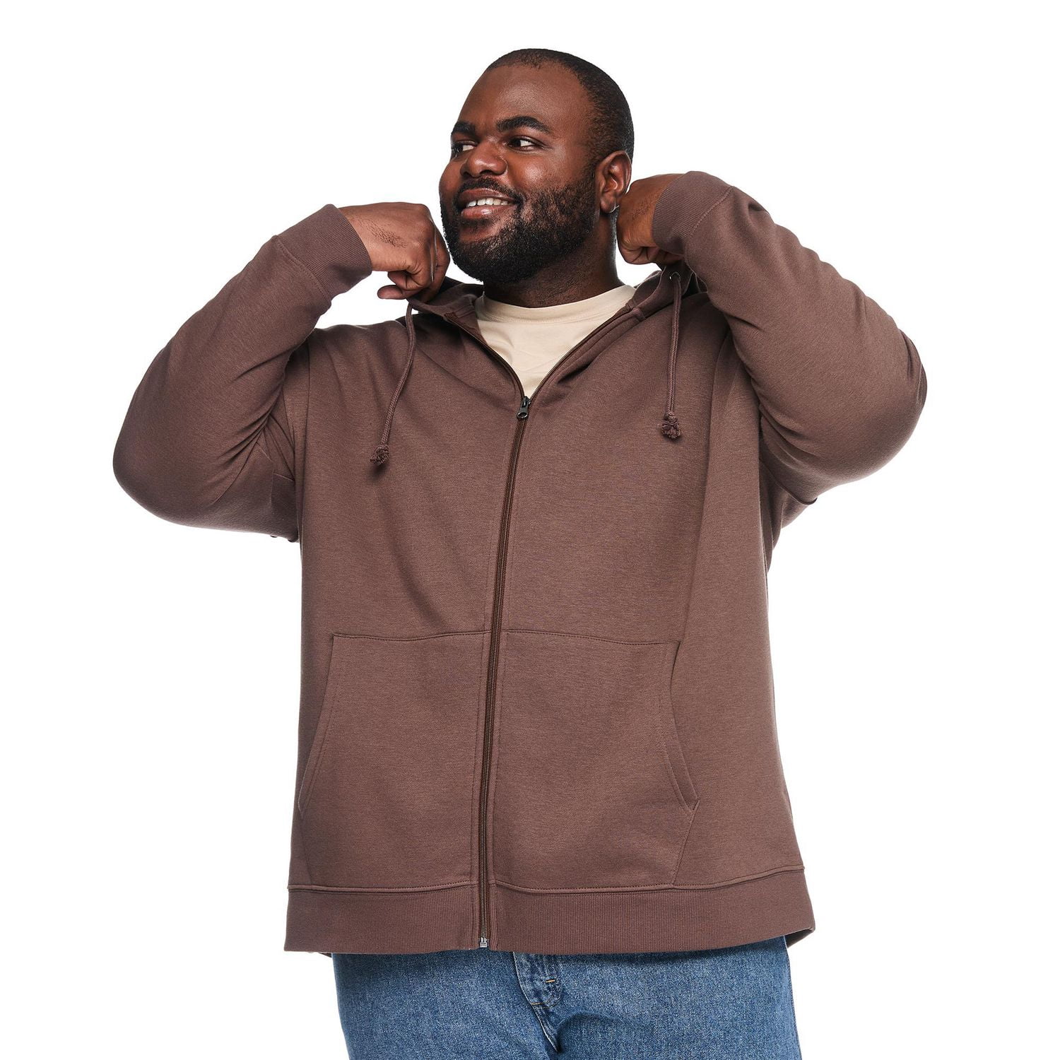 George Big Men's Full Zip Hoodie