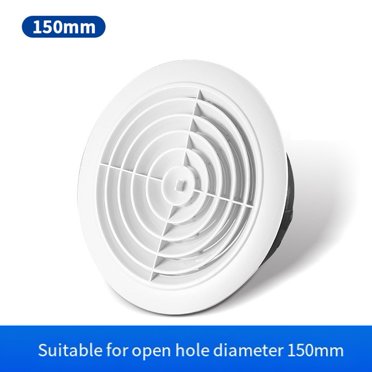 Grille d'Aération Réglable Ronde pour Mur, Plafond, Intérieur, 75Mm/100Mm/125Mm/150Mm/200Mm