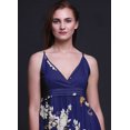 thumbnail image 2 of Bimba Bird Printed Adjustable Spaghetti Strap Long Maxi Dress Summer Beachwear-Small Navy Blue, 2 of 6