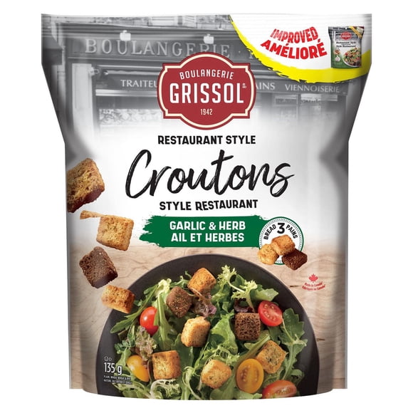 Boulangerie Grissol Restaurant Style Croutons Garlic & Herb, Dare