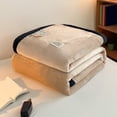 thumbnail image 4 of Matoen12 Solid Color Flannel Blankets for All Season, Polyester Soft Throw Blanket Lightweight Air Conditioning Quilt for Nap Sleep, Modern Style Home Decor Ideal for Gift, 40"x55", 1PC, Khaki, 4 of 8