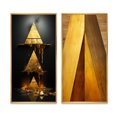 thumbnail image 2 of Designart « Prospérité Ascendante Rétro Or Abstrait I » Peinture Abstraite Ensemble d'Art Mural Encadré de 2 - Ensemble d'Art Mural Moderne Encadré Or de 2, 2 of 6