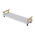 thumbnail image 1 of Bathroom Sink Organizer, Fast Drying Sink Tray Versatile Simple Decorative Tidy gray gold handle, 1 of 9