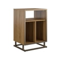 thumbnail image 1 of Novogratz Regal Turntable Stand / End Table, Walnut, 1 of 9